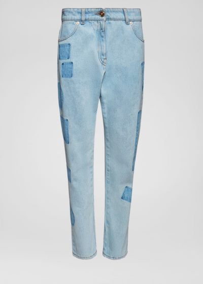 Versace Denim Signature Jeans τζιν παντελονι γυναικεια μπλε | S24ADSM