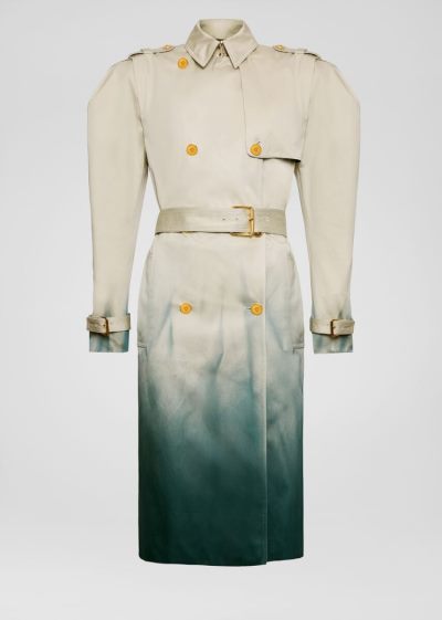 Versace Dip-Dye Trench Coat μπουφαν γυναικεια Χακί | H7SGZEZ