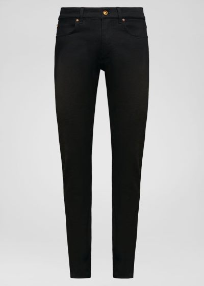Versace Embroidered Barocco Jeans τζιν παντελονι ανδρικα μαυρα | AXUUVWA