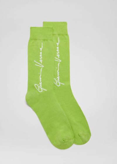 Versace GV Signature Motif Jacquard Socks καλτσεσ ανδρικα πρασινο | JJ8OGAT