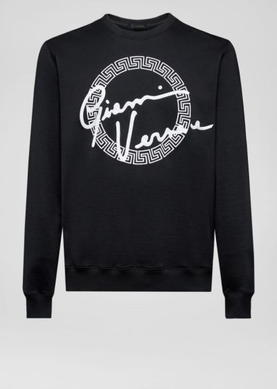Versace GV Signature Print Sweatshirt Φούτερ ανδρικα μαυρα | 0NV6P51