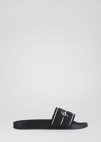 Versace GV Signature Slides παντοφλεσ γυναικεια μαυρα | ZI75UMC