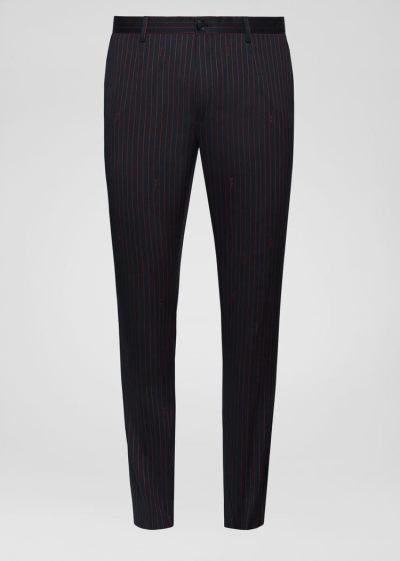 Versace GV Signature Trousers παντελόνι ανδρικα μπλε κοκκινα | GRK749W