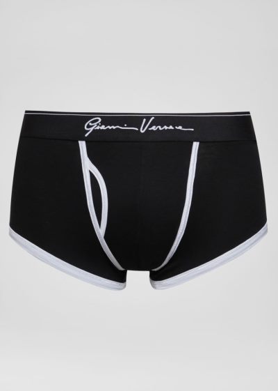 Versace GV Signature Trunks εσωρουχα ανδρικα μαυρα | RUT8KTK