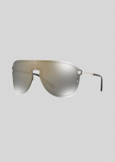 Versace Gold #Frenergy Visor γυαλια ηλιου γυναικεια χρυσο χρωμα | FMDD3PB