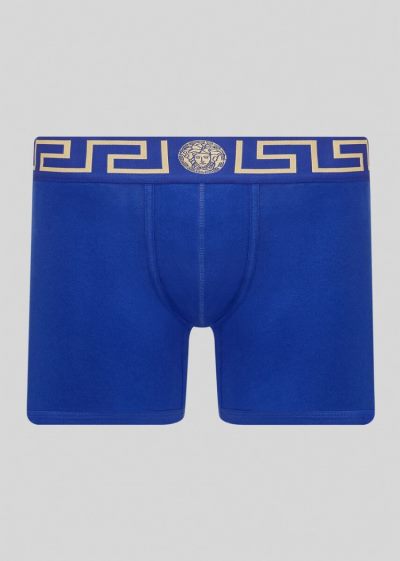 Versace Greca Border Boxers εσωρουχα ανδρικα μπλε | 364HJG2