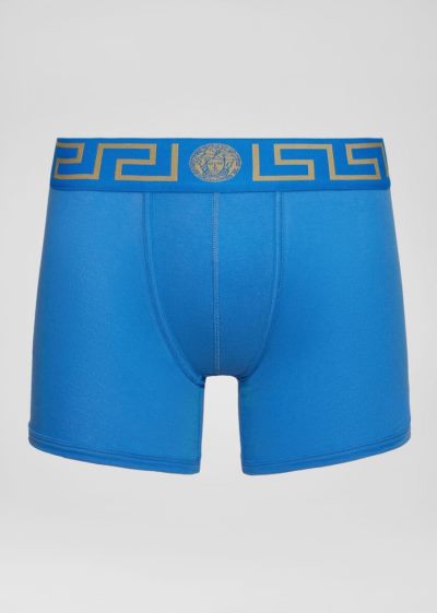 Versace Greca Border Boxers εσωρουχα ανδρικα μπλε | HUJ1BYC