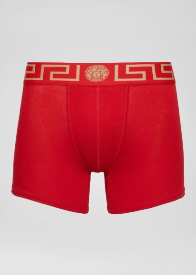 Versace Greca Border Boxers εσωρουχα ανδρικα κοκκινα | MX249KI