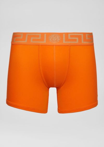 Versace Greca Border Boxers εσωρουχα ανδρικα πορτοκαλι | OY7US6F