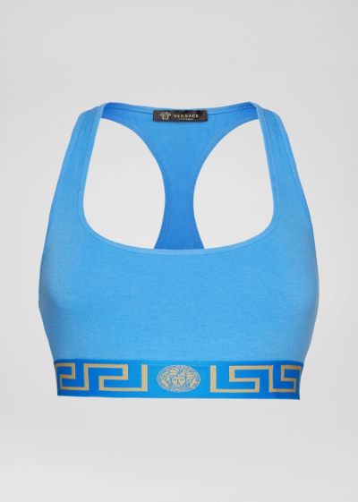Versace Greca Border Bralette εσωρουχα γυναικεια μπλε | 9WTG3FE