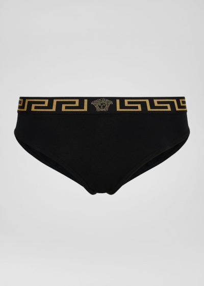 Versace Greca Border Briefs εσωρουχα γυναικεια μαυρα | IBM98XP
