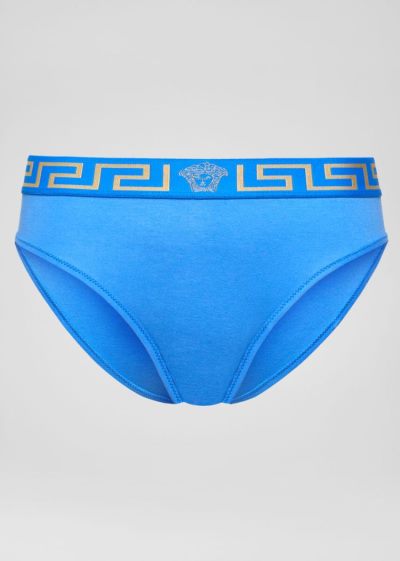 Versace Greca Border Briefs εσωρουχα γυναικεια μπλε | LVTX8VA