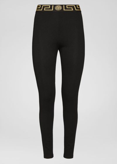 Versace Greca Border Leggings κολαν γυναικεια μαυρα | 5U5KRJG