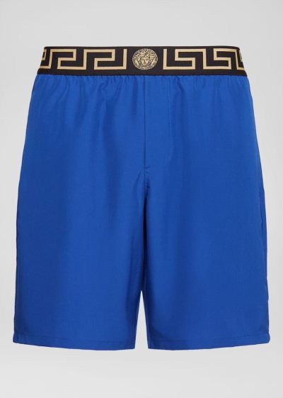 Versace Greca Border Print Swim Trunks μαγιό ανδρικα μπλε | 3OKUMDX