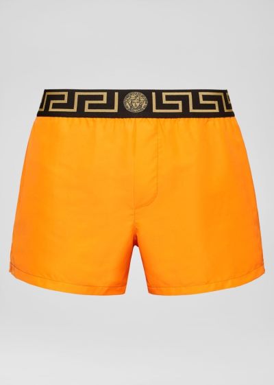 Versace Greca Border Swim Shorts μαγιό ανδρικα πορτοκαλι | 22WSMNY