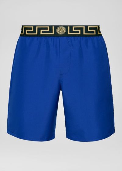 Versace Greca Border Swim Trunks μαγιό ανδρικα μπλε | K4Z2N8Q