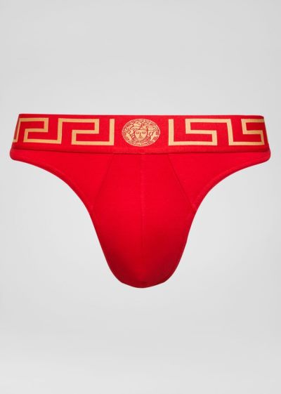Versace Greca Border Thongs εσωρουχα ανδρικα κοκκινα | NEKA69N