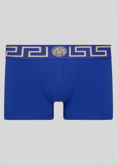 Versace Greca Border Trunks εσωρουχα ανδρικα μπλε | O5CQICB