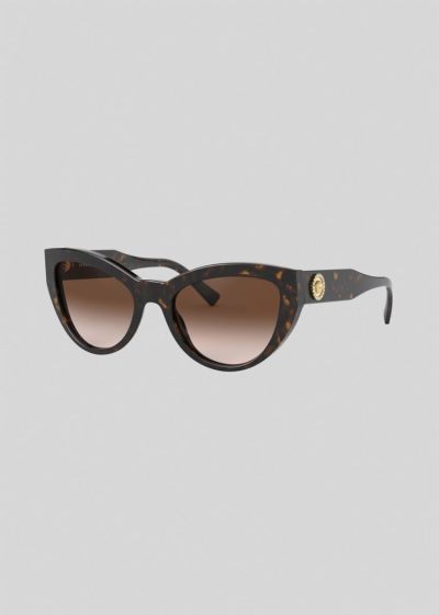 Versace Havana Cat-Eye Medusa Crystal γυαλια ηλιου γυναικεια καφε | HD89OU0