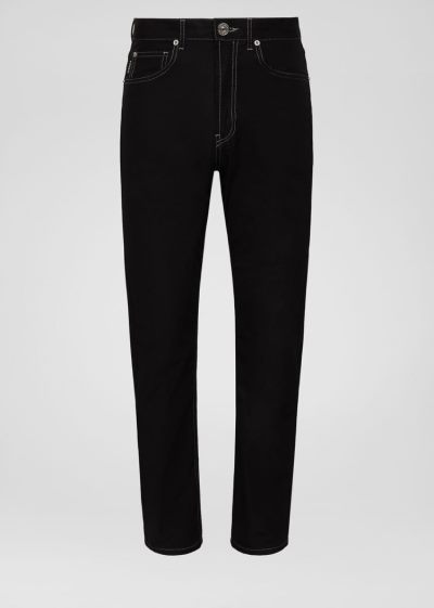Versace High Waisted Jeans τζιν παντελονι ανδρικα μαυρα | 4HVTZZC