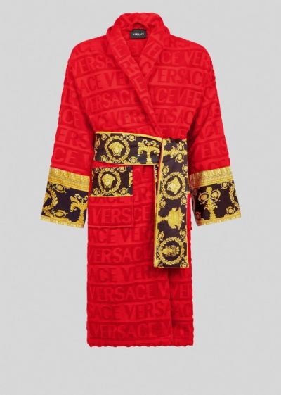 Versace I ♡ Baroque Bathrobe Μπουρνούζια ανδρικα κοκκινα | 39J1KIX
