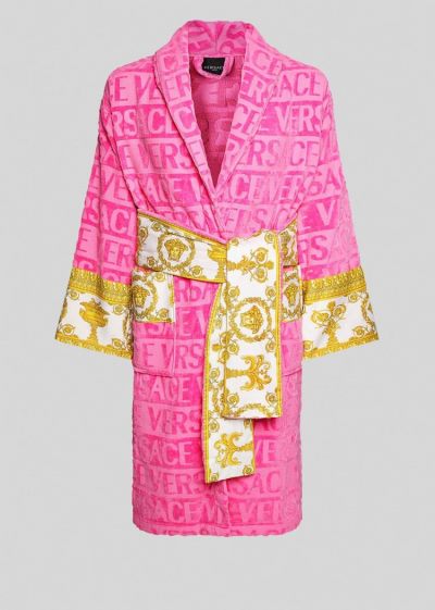 Versace I ♡ Baroque Bathrobe Μπουρνούζια γυναικεια ροζ | 55CFZMJ