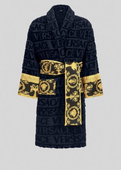 Versace I ♡ Baroque Bathrobe Μπουρνούζια ανδρικα μπλε | BUQ7PC0