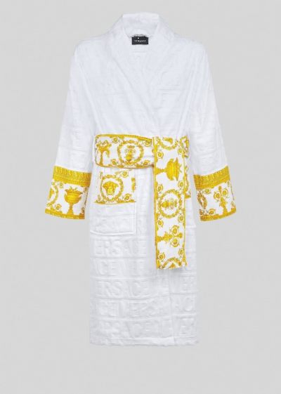 Versace I ♡ Baroque Bathrobe Μπουρνούζια ανδρικα ασπρα | KUD4Q1Q