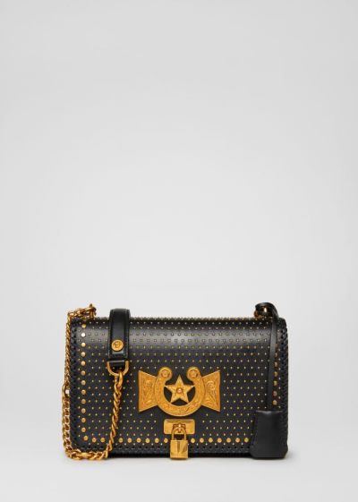 Versace Icon Western Shoulder Bag τσάντεσ ώμου γυναικεια μαυρα | AON71OM
