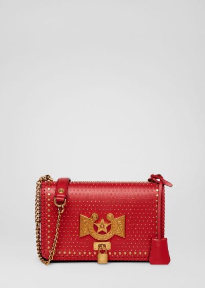 Versace Icon Western Shoulder Bag τσάντεσ ώμου γυναικεια κοκκινα χρυσο χρωμα | Q1FLTPP
