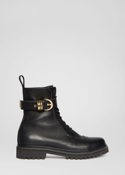 Versace Jeans Couture Belted δαντελα-Up Boots μποτεσ Jeans Couture μαυρα | 70KI14T