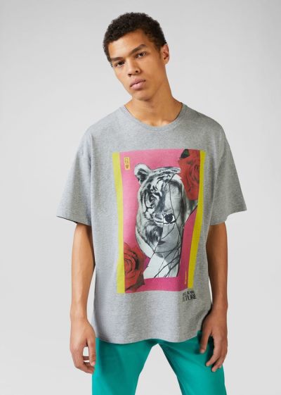 Versace Jeans Couture Collage Capsule CollectionT Shirt μπλουζακια Jeans Couture γκρι | 8FB3VUI