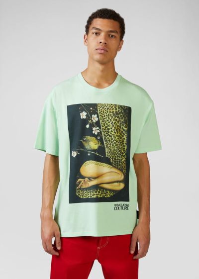 Versace Jeans Couture Collage Capsule CollectionT Shirt μπλουζακια Jeans Couture πρασινο | 9WVNJK0