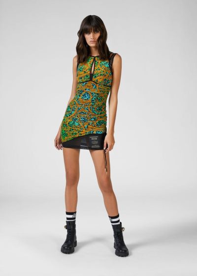 Versace Jeans Couture Leo Chain Print Mini φορεμα φορεμα Jeans Couture πρασινο | 2A8B6IL