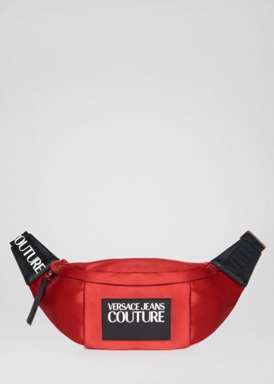 Versace Jeans Couture Logo Patch Belt Bag τσαντα Jeans Couture κοκκινα | XECY5VN