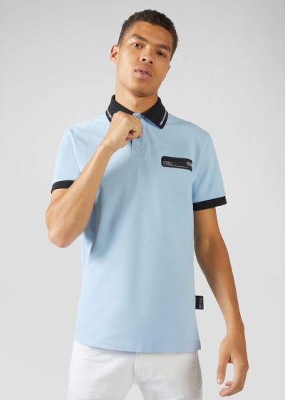 Versace Jeans Couture Logo Polo Shirt μπλουζακια πολο Jeans Couture μπλε | GJ1WPGZ