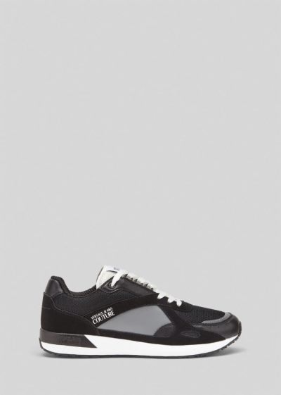 Versace Jeans Couture Logo Runner Trainers αθλητικα Jeans Couture μαυρα | B6WQIIB