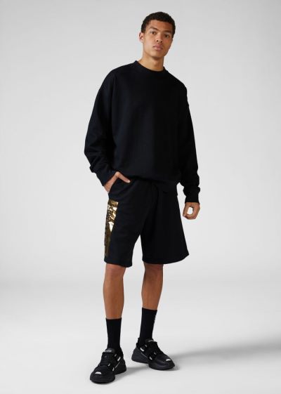 Versace Jeans Couture Logo Shorts σορτσ Jeans Couture μαυρα | 7U07B7F