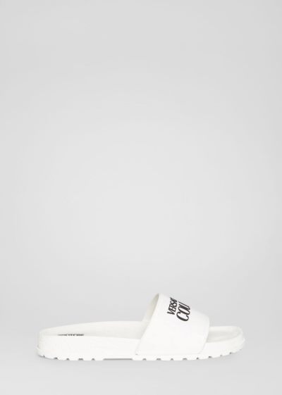 Versace Jeans Couture Logo Slides σανδαλια Jeans Couture ασπρα | XNFME6X