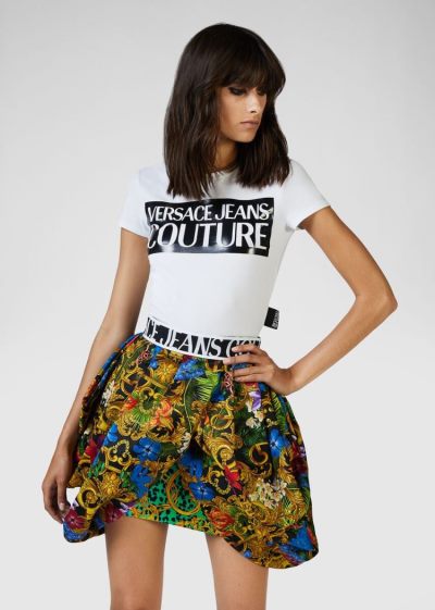 Versace Jeans Couture Logo T Shirt μπλουζακια Jeans Couture μαυρα | 3UCHXSO