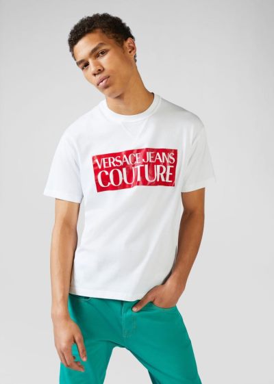 Versace Jeans Couture Logo T Shirt μπλουζακια Jeans Couture κοκκινα | SCSI4VN