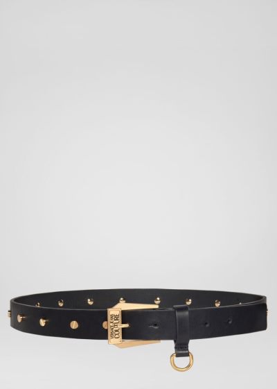Versace Jeans Couture Logo πόρπης Belt ζωνη Jeans Couture μαυρα | 49CLV4P