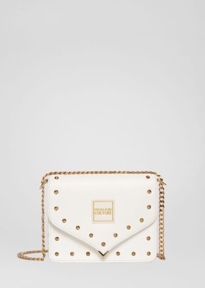 Versace Jeans Couture Stud Revolution Cross-Body Mini Bag τσαντα Jeans Couture ασπρα | 8EVMFJ4