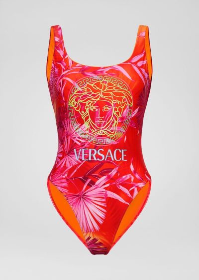 Versace Jungle Print One-Piece Swimsuit μαγιό γυναικεια Πολύχρωμο | 6YN8MG1