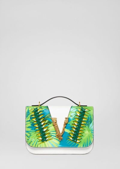Versace Jungle Print Virtus Shoulder Bag τσάντεσ ώμου γυναικεια Πολύχρωμο | ZYZI6CN