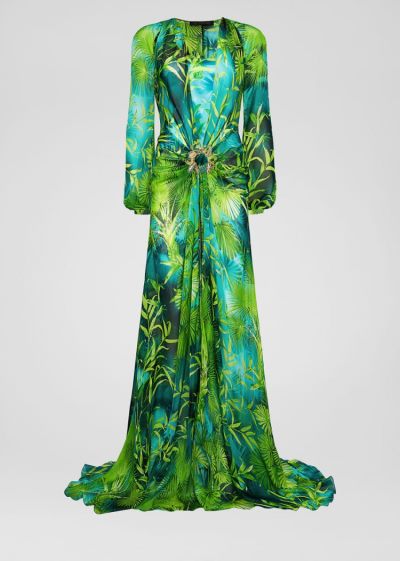 Versace Jungle Print φορεμα φορεμα γυναικεια Πολύχρωμο | EB9RBTI