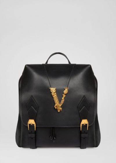 Versace Large Virtus Backpack σακιδια πλατησ γυναικεια μαυρα | MAHC6PG