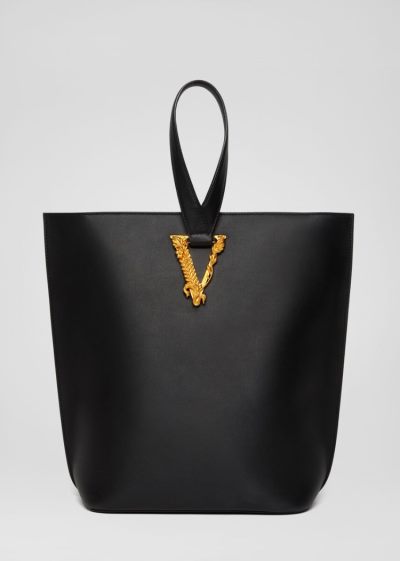 Versace Large Virtus Bucket Bag Virtus Bag γυναικεια μαυρα | UHOTGUZ