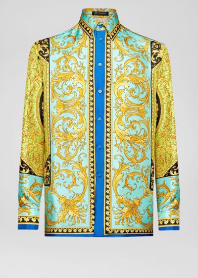 Versace Le Pop Classique Print Silk Twill Shirt πουκαμισα ανδρικα Πολύχρωμο | GFGCTE3