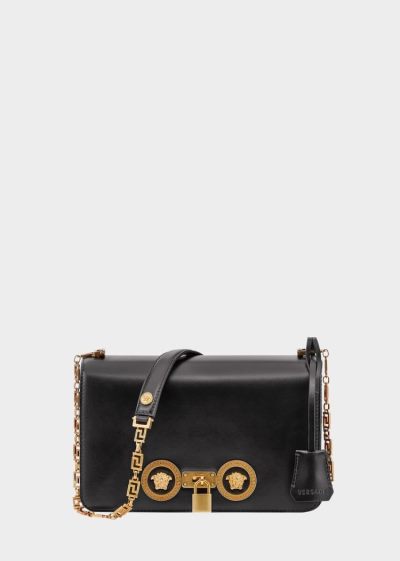 Versace Medium Icon Shoulder Bag τσάντεσ ώμου γυναικεια μαυρα | OYI5VY5